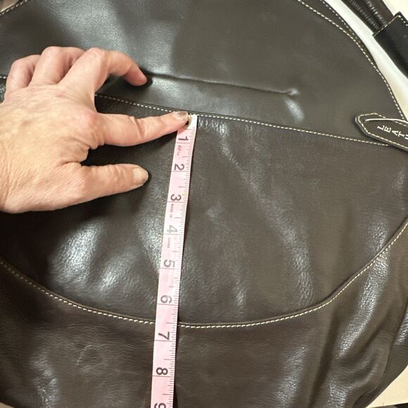 MARCO AVANE BROWN LEATHER SHOULDER STRAP TOTE CLUTCH PURSE HANDBAG Medium. NWT - Picture 4 of 8